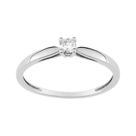Bague  Diamant 0,10 GRIS OR750