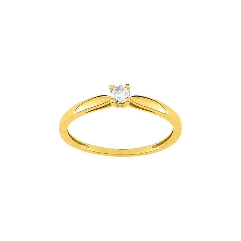 Bague  Diamant 0,10 JAUNE OR750