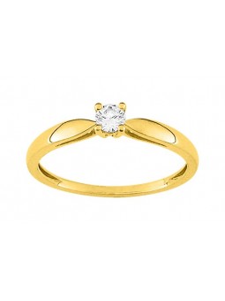 Bague  Diamant 0,13 JAUNE OR750