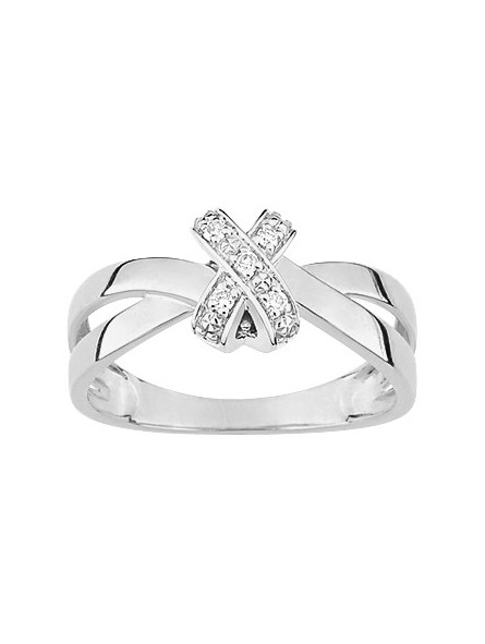 Bague diamant 0.05 gris or750