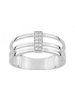 Bague diamant 0.06 gris or750