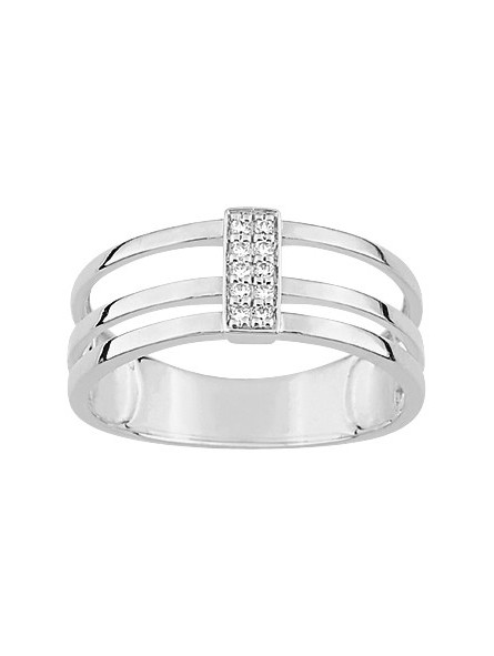 Bague diamant 0.06 gris or750