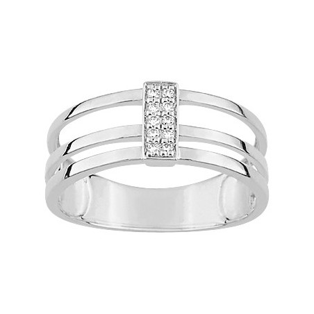 Bague diamant 0.06 gris or750