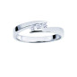 Bague diamant 0.12ct GH SI or blanc