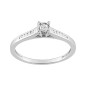 Bague  or blanc 750/000 Solitaire serti de diamant 0.13ct
