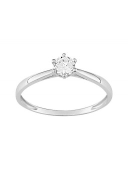 Bague  Oxyde de zirconium - or 750