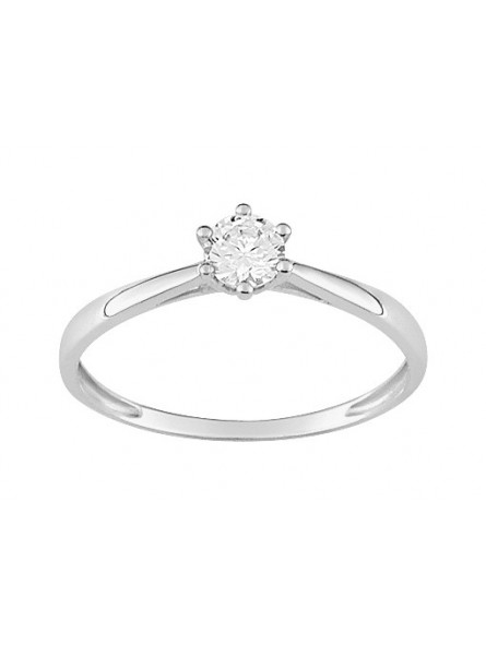 Bague  Oxyde de zirconium - or 750
