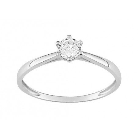 Bague  Oxyde de zirconium - or 750