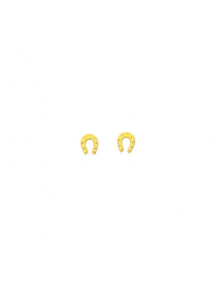Boucles d'oreilles  OR JAUNE 750 FER A CHEVAL