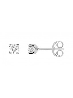 Boucles d'oreilles puces diamants 0,30 ct or 750