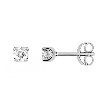 Boucles d'oreilles puces diamants 0,30 ct or 750