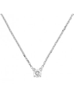 Collier Solitaire diamant  0,20 ct - or 750