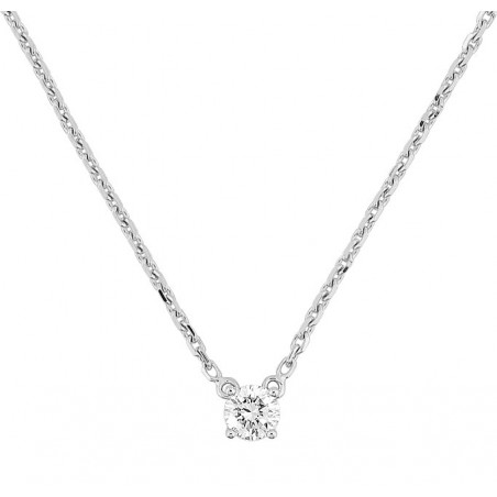 Collier Solitaire diamant  0,20 ct - or 750
