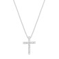 Collier diamant  0,08 gris or 750