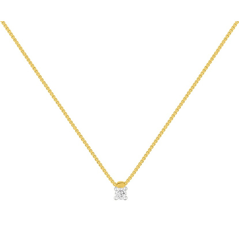 Collier  Diamant 0,04 BICOL. OR750