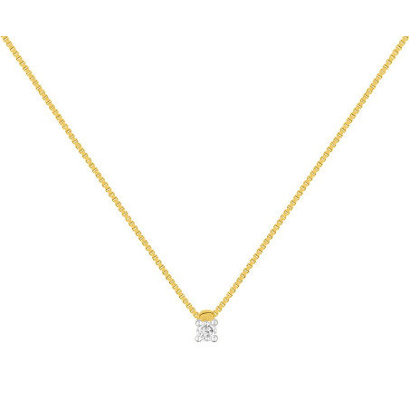 Collier  Diamant 0,04 BICOL. OR750