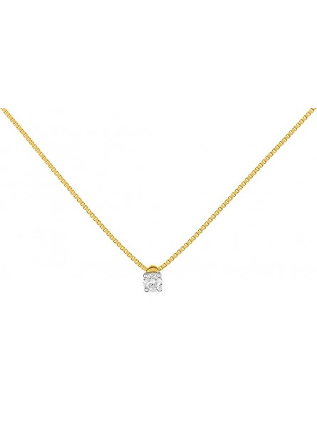 Collier  Diamant 0,10 BICOLOR OR750