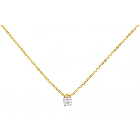 Collier  Diamant 0,10 BICOLOR OR750