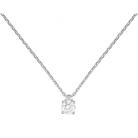 Collier diamant SOLO 0,30 gris or 750
