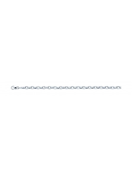 Maille jaseron ovale or blanc