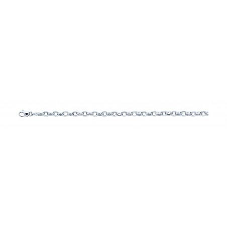 Maille jaseron ovale or blanc