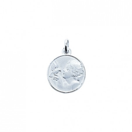 Médaille Ange or blanc