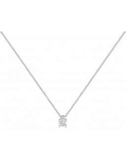 Collier OR GRIS SOLITAIRE 0.072 ct - Or 750