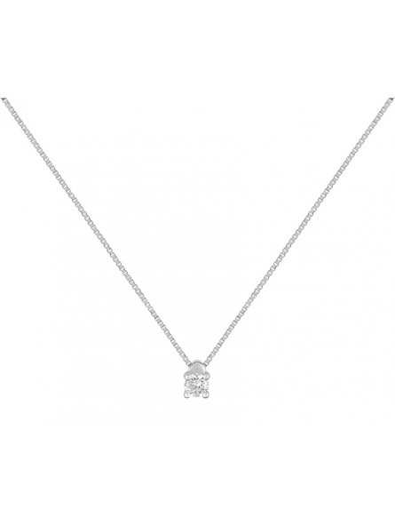 Collier OR GRIS SOLITAIRE 0.072 ct - Or 750