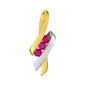 Pendentif rubis bicolore or750