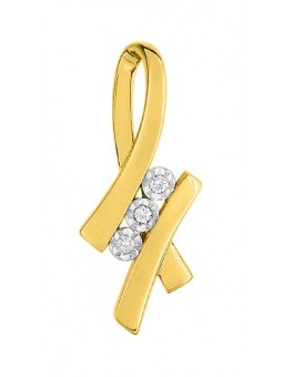 Pendentif trilogy diamants 0,03 ct
