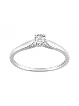 Solitaire griffes Diamant 0.08 ct