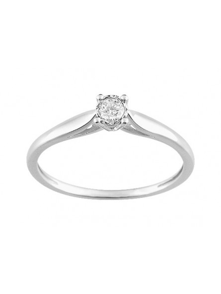 Solitaire griffes Diamant 0.08 ct