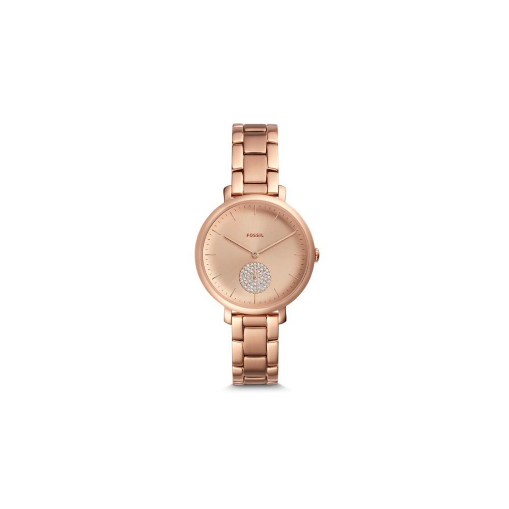 fossil jacqueline montre femme or rose