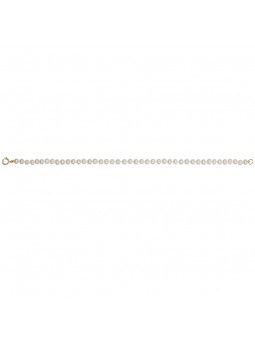 Bracelet Rang 19 Perles eau douce blanches 3.5-4 mm or jaune 375