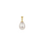 Pendentif Perle eau douce blanche 8/8.5 mm or jaune 375