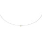 Collier solitaire Coeur Oxyde griffes