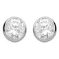 Boucles d'oreilles puces OxydeS Serti clos or blanc
