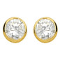 Boucles d'oreilles puces OxydeS Serti clos or jaune