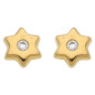 Boucles d'oreilles étoiles or jaune et oxydes