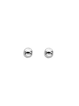 Boucles d'oreilles Boule 3 mm or blanc