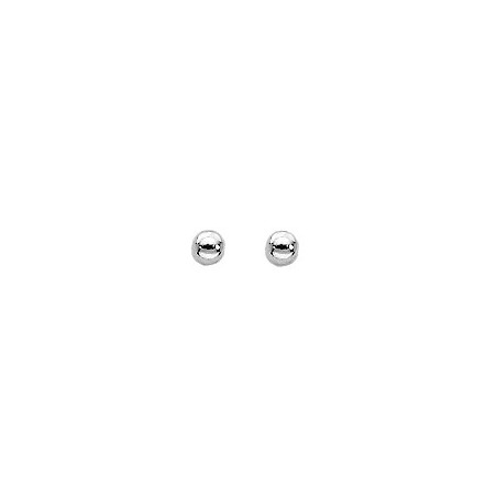 Boucles d'oreilles Boule 3 mm or blanc