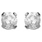 Boucles d'oreilles puces  Oxyde 2,5 mm or blanc