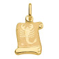 Pendentif Parchemin Zodiaque Scorpion or jaune