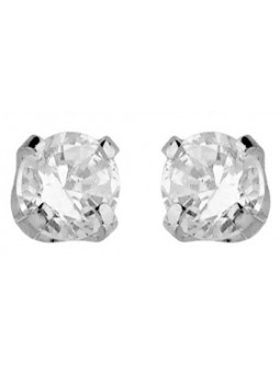 Boucles d'oreilles puces Oxyde 3 mm or blanc