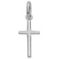 Pendentif Croix petit modèle Fil Rond or blanc