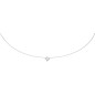 Collier solitaire Coeur Oxyde griffes
