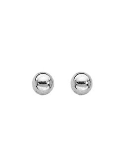Boucles d'oreilles Boule 4 mm or blanc