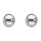 Boucles d'oreilles Boule 4 mm or blanc