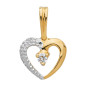 Pendentif Oxyde Coeur Bicolore