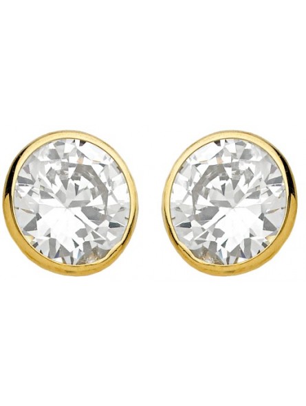 Boucles d'oreilles en or jaune et Oxydes
